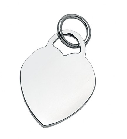 PLATED CHARM HEART - 21x28 mm