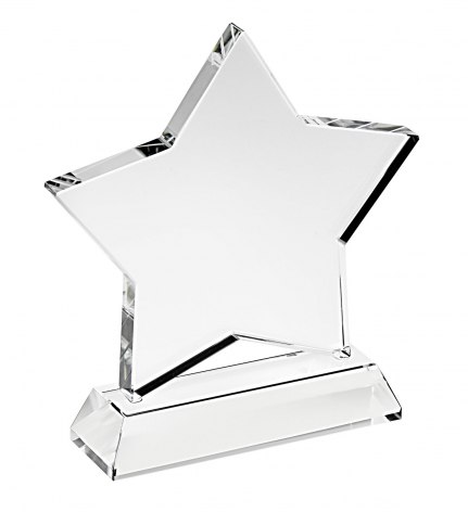 TROPHY STAR GLASS - h 100 mm