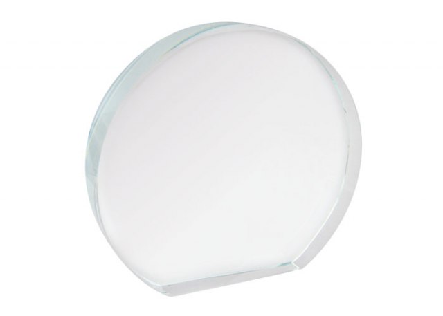 Half-round white glass 60x90x19 mm