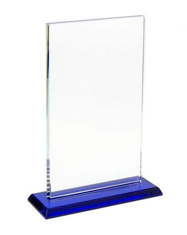 BLUE TRANSPARENT GLASS 200X120X10 MM