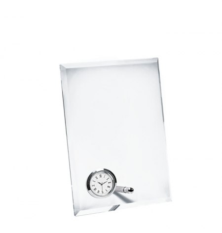 GLASS CLOCK VERTICAL 140x190x10mm