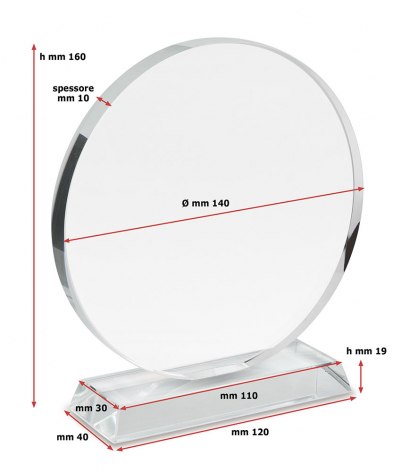 TROPHEE ROND POLI diam mm 140
