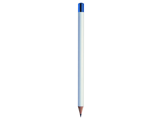 CRAYON BLANC / CAP. BLEU - MIN. 50PCS.