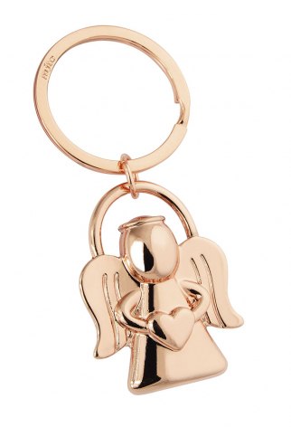 KEY CHAIN ANGEL/ HEART ROSE GOLD-NOBOX