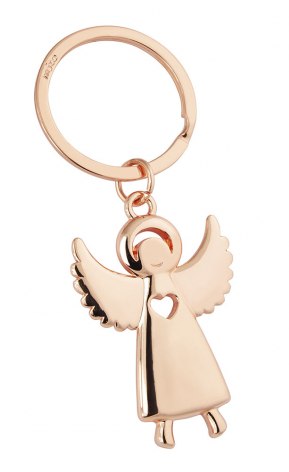 KEY CHAIN HOLE/ HEART ROSE GOLD-NO BOX