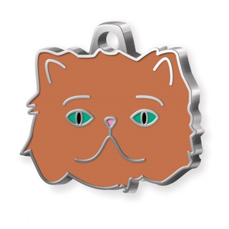 MEDAGLIETTA GATTO PERSIANO MARRONE