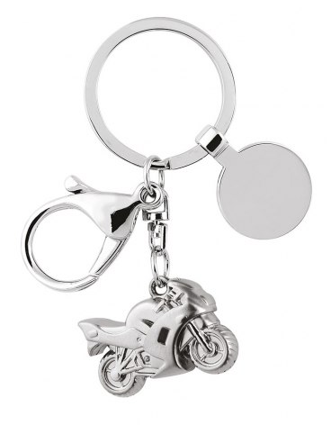 Key chain MOTORBIKE -snap hook and plate