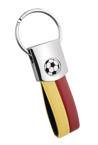 PORTE-CLÉS FOOT PU JAUNE/ROUGE - NO BOX