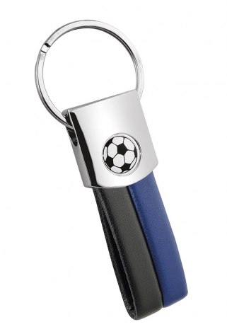 SCHLUSSELANHANGER FUSSBALL SCHWARZ/BLAU