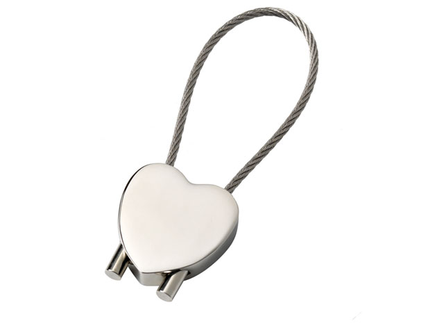 KEYCHAIN HEART WITH CABLE