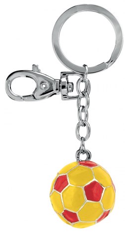 KEY CHAIN FOOTBALL BALL YELLOW/RED - NO