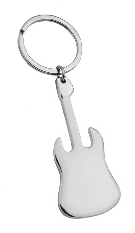 KEY CHAIN - GUITAR - SHINY AND BLACK