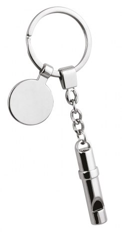 KEY CHAIN WHISTLE WITH COIN