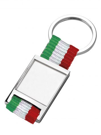 KEY CHAIN FABRIC ITALIAN FLAG HOLLOW