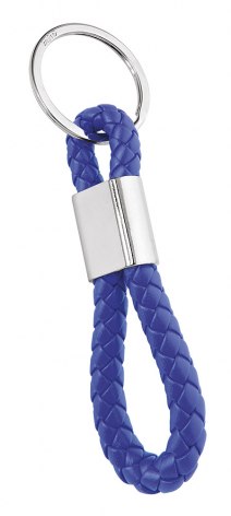 BLUE BRAIDED CABLE KEYCHAIN